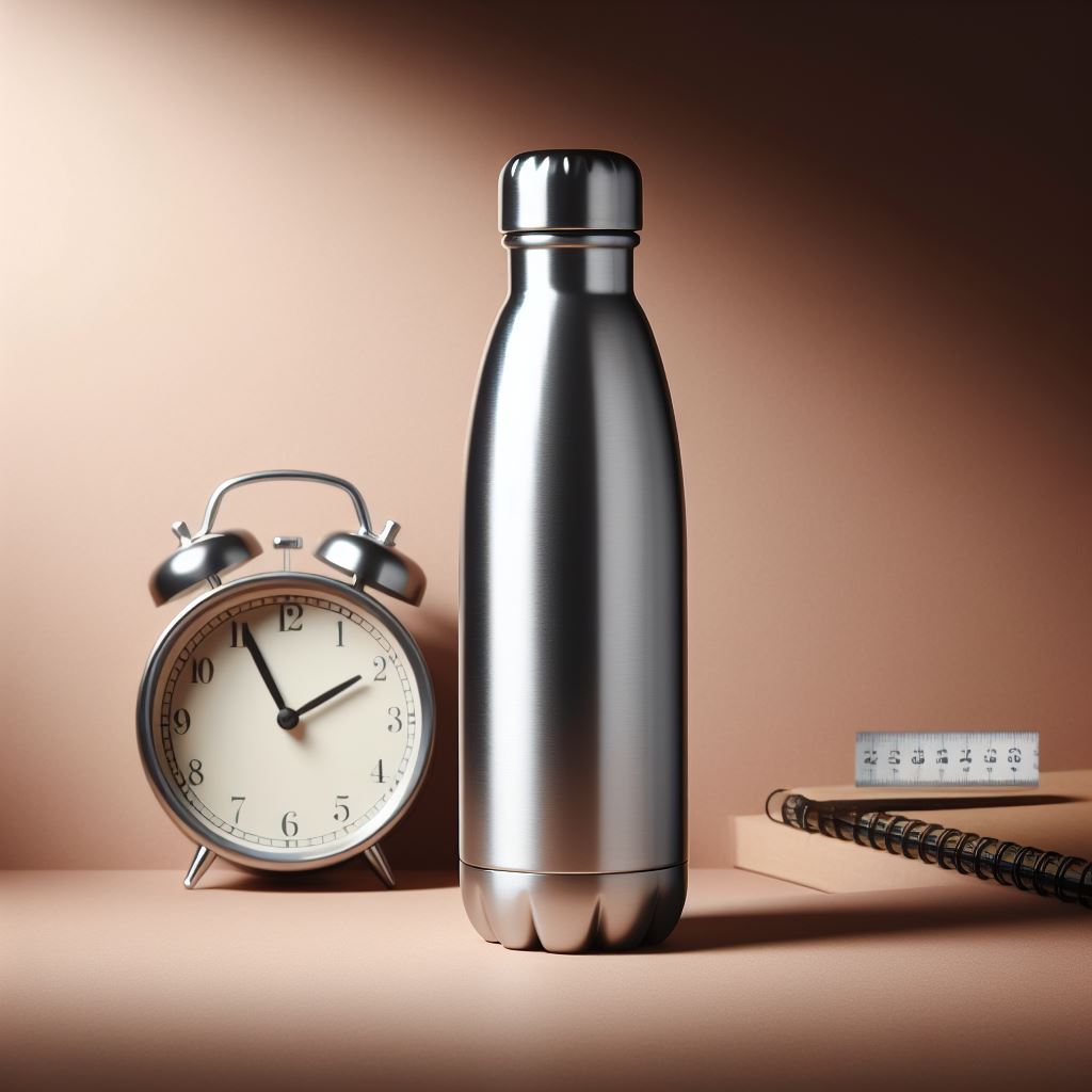 Hot & Cool Water Bottle Of  Steel Material In Silver Color main image 1